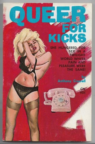 Queer For Kicks By Anthony Crowell 1965 Vintage Adult Gga Paperback Excond