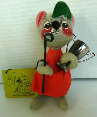Vintage 1971 Anna Lee Winning Mouse Girl Golfer Mobilitee Doll With Tag 7