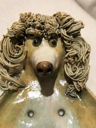 Crazy Creepy Dog Soap Dish With Eyeballs In His Head On The Other Side.