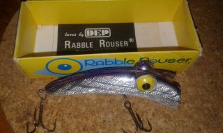 Vintage Doug Parker Rabble Rouser Lure - - Purple/chrome Bait