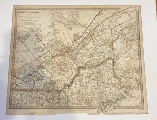 1832 Baldwin Cradock Map North America Antique Rare Lower Canada Maine