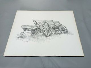 Jim Daly End Of The Trail Vintage Western Pencil Litho 20 " X 16 "