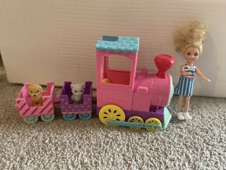 Barbie Club Chelsea Doll & Choo Choo Train Playset With Doll Pet & Vehicle