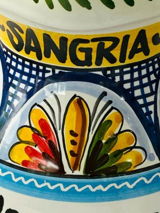 Ceramic Handmade Pitcher Sangria Columbia Restaurant Florida 2