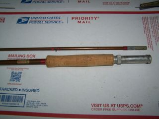 Vintage Fly Fishing Rod With Cork Handle 3 Piece Rod South Bend Hollow Glass 9 