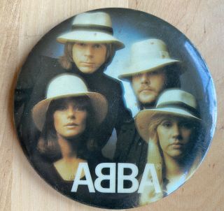 Vintage 1977 Abba Australian Tour Button Badge