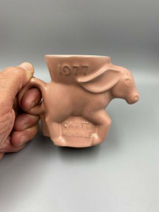 Frankoma Pottery 1977 Democrat Donkey Mug - Carter/mondale