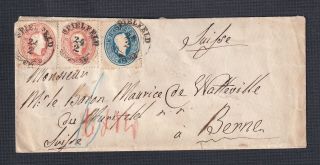 Austria 1850’s Multiple Issues On Cover Spielfeld To Bern Switzerland