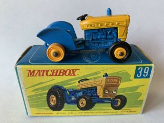 Vtg. ,  Matchbox Lesney,  39 Ford Tractor,  In Orig.  Box (rear Tires Are Missing)