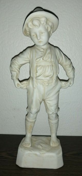 Vintage German Porcelain Figurine Of Penniless Boy,  18cm Tall
