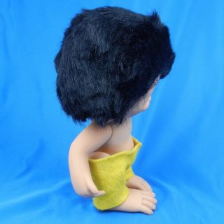 Vintage Unica MONKEY TROLL DOLL Rooted Hair Boy Jolly Toto Belgium 1965 2