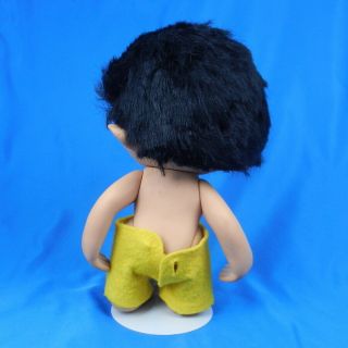 Vintage Unica MONKEY TROLL DOLL Rooted Hair Boy Jolly Toto Belgium 1965 3