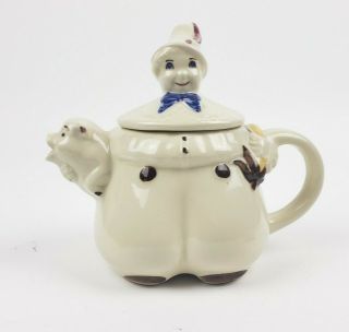 Vintage Shawnee Pottery 1940s Tom The Pipers Son Clown Pig Spout Teapot Tea Pot