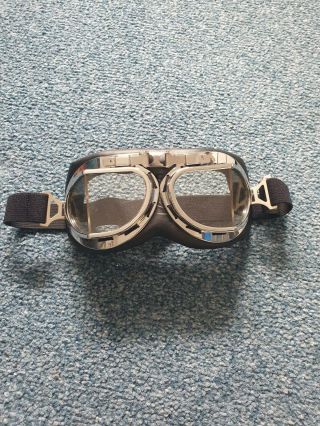 Vintage " Style " Stadium Motorcycle / Aviation Goggles