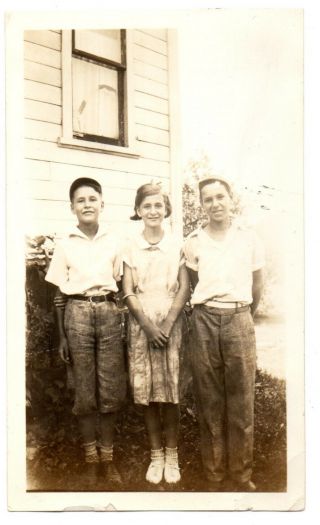 Vintage Photo Of Two Boys And A Girl Great Old Snapshot From The 1920s