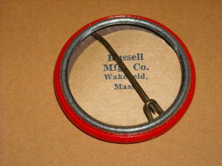 Vintage 1939 Hillsboro Fish & Game Club Pinback Button,  Russell Mfg.  Co. 2