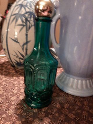 Rare Vintage L.  E.  Smith Moon And Stars Bottle,  By Avon