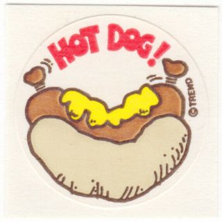 Vintage Trend Scratch And Sniff Stinky Stickers: Matte Hot Dog Sticker