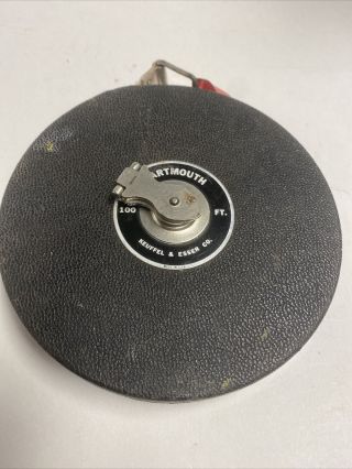 Vintage Phoenix Wyteface Keuffel & Esser Co.  100 Ft Reel Tape Measure Made In Usa