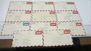 93 Piece Huge Lot Air Mail First Day Cover Envelopes Mainly 1950s & Onward