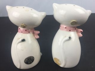 Vintage 1958 Holt Howard Cozy Kittens Salt And Pepper Shakers Siamese Cats Retro 3