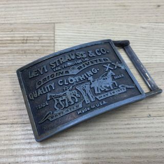 Vintage Levi Strauss & Co.  Belt Buckle Riveted Quality Clothing Retro