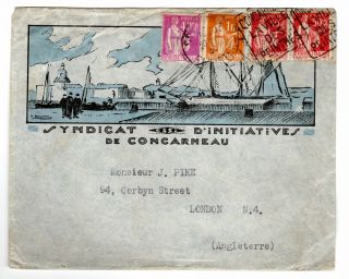 1931 France To Gb Advert Artist Cover / Barnion / Brittany / Concarneau.
