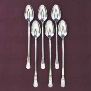Court Silverplate Set Of 6 Ice Tea Spoons International Silver Flatware