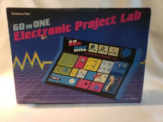 Vintage Radio Shack Science Fair 60 In 1 Electronic Project Lab