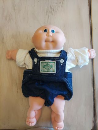 Vintage 1978 1982 Cabbage Patch Kids Doll Bald Blue Eyes 14 Inches