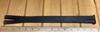 Antique Primitive Hand Forged Black Smith 1/2”thick X14”long Pry Bar Nail Puller