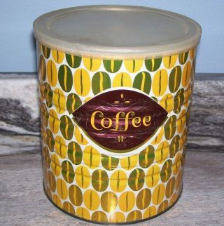 Vintage 1962 Limited Hills Bros.  Coffee Can Tin With Lid.