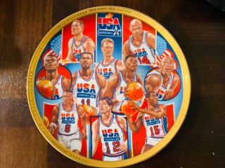 Vintage 1992 Dream Team Commemorative Plate.  Usa Basketball.  Olympic Team.