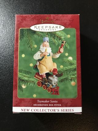 Hallmark Keepsake Ornament 2000 Toymaker Santa W/ Train 1st In Series W/box Vtg