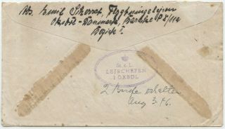 Denmark,  Wwii Refugee Camp,  1946 Air Cover From Oksbol Camp W/oval H/s