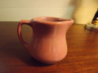 Small Vintage Restaurant Creamer - Pink/rose Made In Usa 3 " Tall