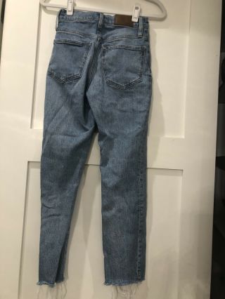 Madewell The Perfect Vintage Jean Womens High - rise Raw Hem Size 24 2