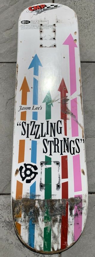 Jason Lee “sizzling Strings” Skateboard Deck By Stereo Skateboards 1990’s Og