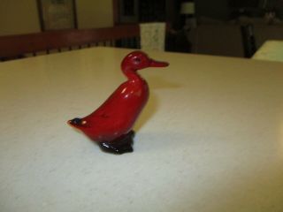Vintage Royal Doulton Flambe Charles Noke ? Blood Red Standing Duck Figurine