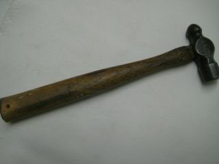 Vintage Small Plumb Ball Peen Hammer W Handle,  11.  6 Oz Total Weight