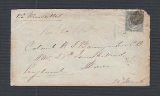 India 1901 6a/8 Pies Issue On Cover Ahmedabad To Dover England Via Bombay