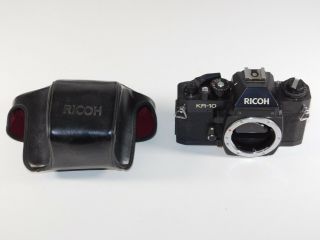 Vintage Ricoh Kr - 10 35mm Film Slr Photo Camera Black Body Only No Lens