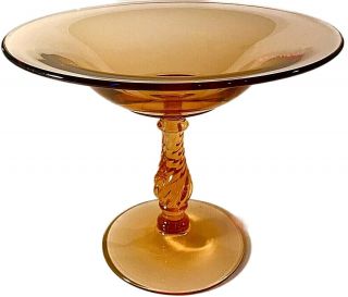Fostoria Compote Elegant Glass Amber 1920 