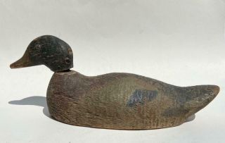 Vintage Antique Mystery Folk Art Primitive Wood Carving Duck Bird Decoy Hunting