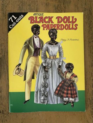 Antique Black Doll Paper Dolls 71 Cut Outs Peggy Jo Rosamond Uncut