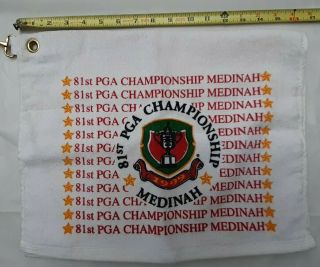 Vintage 1999 81st Pga Championship 17 " X12 " Golf Towel Tiger Woods Medinah