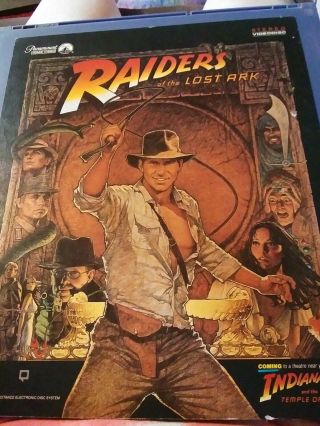 Vintage 1981 Raiders Of The Lost Ark Rca Ced Selectavision Videodisc