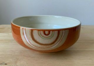 Denby Fire Chilli 6 " Soup Cereal Bowl - Swirl Design - England - Euc