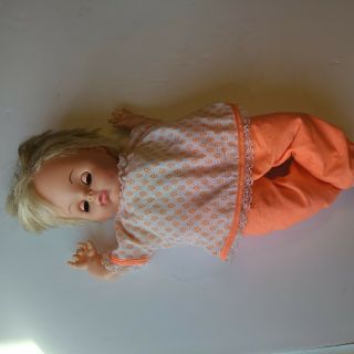 Vintage 1968 Uneeda Baby Doll 12 Inch Soft Body Blonde Hair Sleeping Eyes