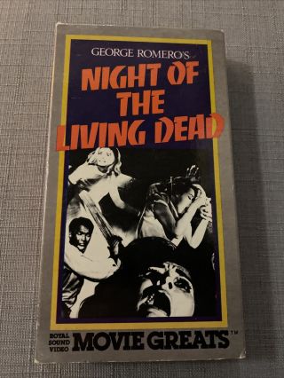 Night Of The Living Dead Vhs George Romero,  Royal Sound Video Cult Vintage Rare